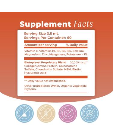 Best Combination (Bundle) for The Good Health of Joints Bones Muscles Hair Skin and Nails - Glucosamine Chondroitin Collagen Biotin Hyaluronic Acid MSM and Vitamin C - Buy Online on GoSupps.com