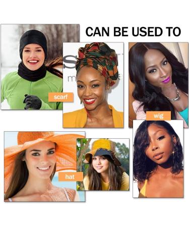 Bamutu Velvet Wig Grip Headband for Women Adjustable Non Slip Elastic Wig Hair Band (Black) - Buy Online on GoSupps.com