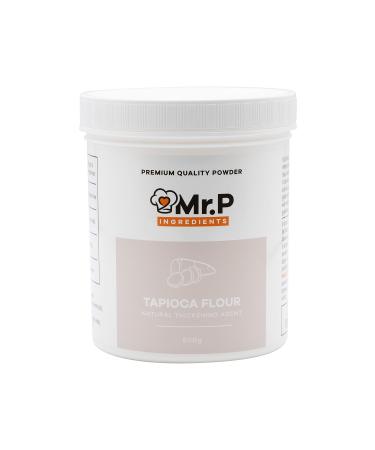 Mr.P Ingredients Tapioca Flour Starch 500g Powder Thickener and Bulking Agent Vegan Vegetarian Halal Kosher Gluten Free Great For Baking (Recyclable Pot) Tapioca Flour 500 g (Pack of 1)