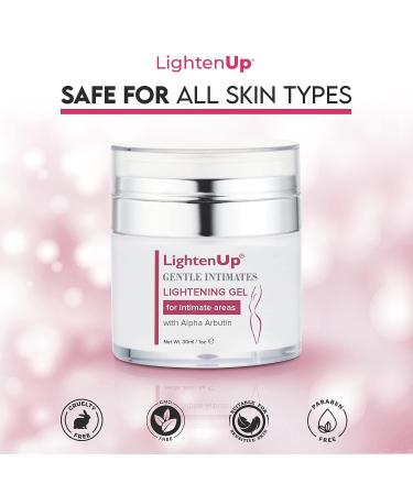 Lightenup Intimate Gel 1 fl oz - Brightening Cream for Inner Thighs, Bikini Area, Underarms - Dark Spot Remover with Kojic Acid, Niacinamide, Alpha Arbutin - Buy Online on GoSupps.com