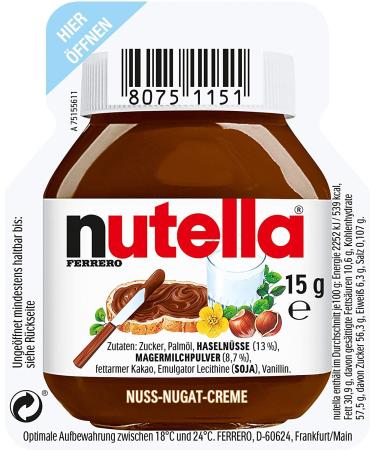 Individual servings - nutella 240 x 15 g servants