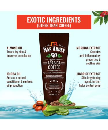 Caffeine Series Arabica Coffee Body Scrub | Tan Removal | Paraben & SLS-Free | 200ml - Shop Now - Buy Online on GoSupps.com