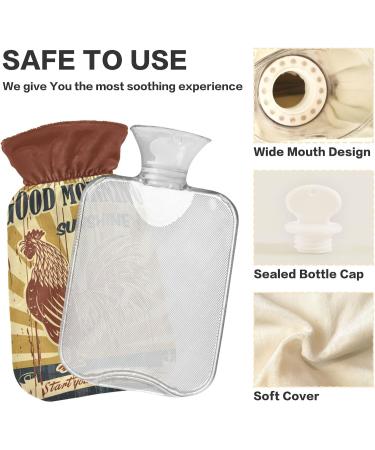 Sunshine Hot Water Bottle with Tap - 1L BPA Free Small Bag for Pain Relief & Hot/Cold Therapy - Buy Online on GoSupps.com