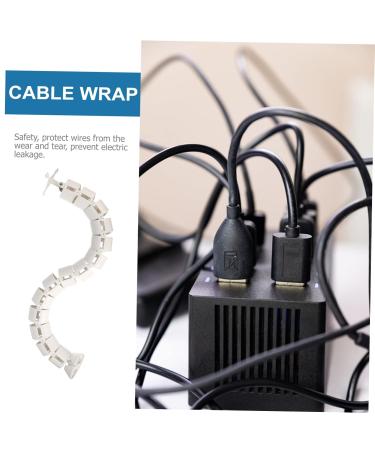 Kislang Snake-Shaped Cable Organizer Tube | White ABS Wiring Protection | 74x8x8cm | International Shipping - Buy Online on GoSupps.com