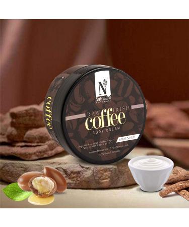 NUTRIGLOW Natural Raw Irish Coffee Body Cream - Deep Moisturization Natural Glow Dark Spots & Cellulite Reduction Anti-Aging Paraben & Sulfate Free - 7.05 Oz - Buy Online on GoSupps.com