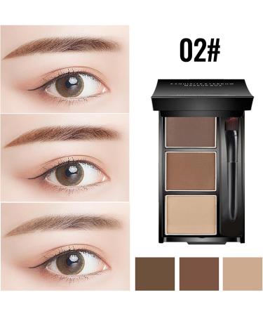 Erinde Eyebrow Powder Makeup Palette 3 Colors Brow Powder Palette w/ Brush Dark & Light Brown Eyebrow Tinted Powder Filler to Shape Natural Eyebrows Long-Lasting Waterproof Eyebrow Makeup Kit #Warm Coffee - Buy Online on GoSupps.com