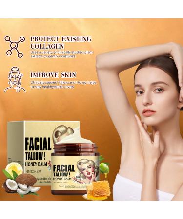 Whipped Beef Tallow & Honey Balm - Grass Fed Face Cream (2pcs) | Nourishing Moisturizers for All Skin Types - International Shipping Available - Buy Online on GoSupps.com