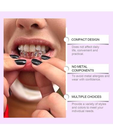 Rhinestone Stickers for Teeth - Gemstone Stickers for Teeth | Multifunctional Teeth Supplies Decorative Daily Teeth Decor for Shopping Dating - Buy Online on GoSupps.com