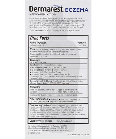 Dermarest Eczema Medicated Lotion 4oz - Soothes and Relieves Eczema - Pack of 1 - Buy Online on GoSupps.com
