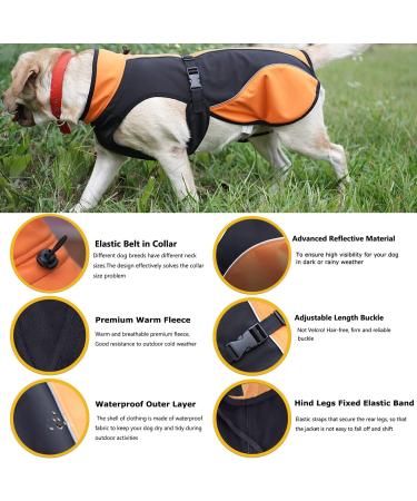 Pet Large Dogs Raincoat | Waterproof Jacket for Dogs | Adjustable Lightweight Vest | XXL Size 2XL 76-85lbs | Orange - Buy Online on GoSupps.com