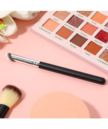 2-Piece Angled Concealer Brush Set - Under Eye & Foundation Brush for Liquid/Cream Makeup - Mini Nose Contour Brushes - Buy Online on GoSupps.com