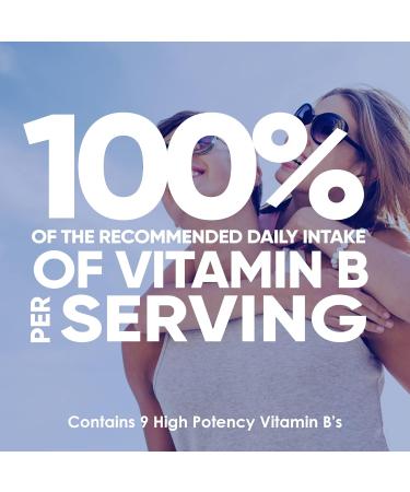 NEW B-COMPLEX 100 High Potency Capsules 9 Complete B Vitamins - B1 B2 B3 B5 B6 B7 B9 B10 B12 for Men and Women Reduced Stress Improved Immune Support Hair Skin Nail & Eye Health and Brain Function Gluten Free Non-GMO Vegan - (2 Pack) 60 Capsules 60 count  - Buy Online on GoSupps.com