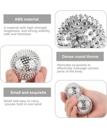 Buy Silver Hedgehog Massage Balls Set Magnetic & Portable for Neck Back Shoulder Waist & Foot Relief - Buy Online on GoSupps.com