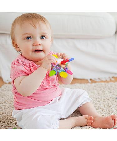 Bexdug Bite Toys | Kielzeug Rassel - Fun Toddler Rattles & Gripping Activities for 3+ Months - Perfect Gift for Boys & Girls - Round Pink C - Buy Online on GoSupps.com