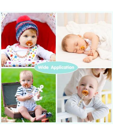 Pacifier Clip for Boys Baby Girl Silicone Pacifier Holder Clips Binky Clips Gift for Baby Shower Birthday and Christmas Style C - Buy Online on GoSupps.com