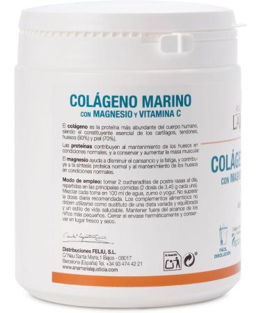  Ana Mar a Lajusticia Ana Maria Lajusticia - Marine Collagen with Magnesium and VIT C 350g (Watermelon Flavour) - Strong Seals and Smooth Skin Fabric Regenerator with Hydrolyzed Collagen Type 1 and 2 Container for 46 - Buy Online on GoSupps.com
