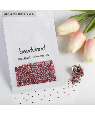 Beadsland 1440 Pieces Flat Back Rhinestones - Light Red SS6 Nail Crystals for Nails - High Quality Nail Art Supplies - Buy Online on GoSupps.com