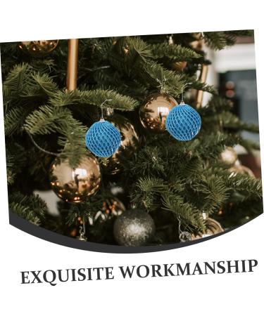 Zerodeko 3pcs Christmas Foam Ball Christmas Window Pendant Wrapped Hanging Ball Party The Tree Sticky Powder Blue 8X8X8CM - Buy Online on GoSupps.com