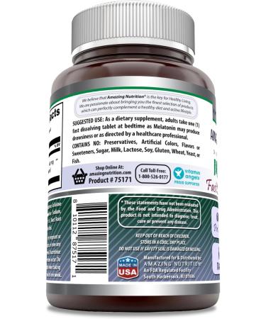 Amazing Formulas Melatonin Fast Dissolving Supplement | 60 Mg per Serving | Mixed Berry Flavor | 60 Tablets | Non-GMO | Gluten-Free | Made in USA 1 Count (Pack of 1) - Buy Online on GoSupps.com