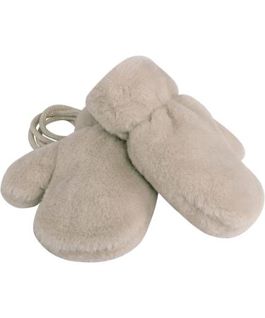 MoonLove Kids Warm Hangable Gloves Full Finger Soft Skin-Friendly Comfortable Plush Mittens Baby Toddler Infant Winter Mitten with String Windproof Coldproof Hanging Neck Hand Warmer White - Buy Online on GoSupps.com
