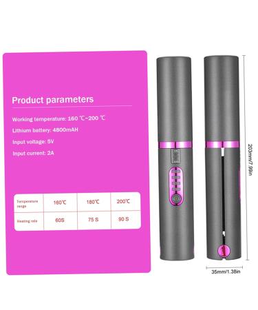 Mini Hair Straightener & Curler 2 in 1 - Cordless Anti-Scald Portable & Fast Heating - Ideal for Travel - Buy Online on GoSupps.com