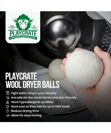 Wool Tumble Dryer Balls - 8 Pack Organic Laundry Fabric Softener - Reduce Drying Time Wrinkles & Static Cling - 100% Hypoallergenic New Zealand Wool - Buy Online on GoSupps.com