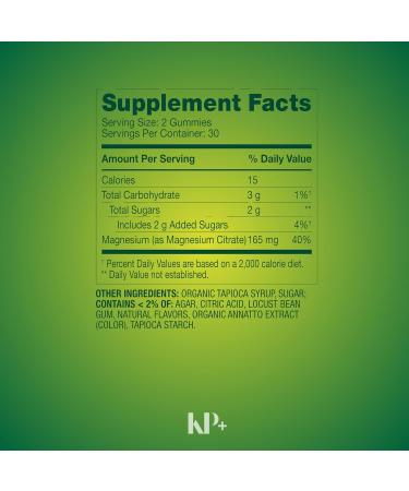 KP+ Magnesium Gummies | Magnesium Citrate 165 mg | 60 Vegetarian Gummies | Supports Bone Muscle & Nerve Health | Orange Flavor | Pack of 1 - Buy Online on GoSupps.com