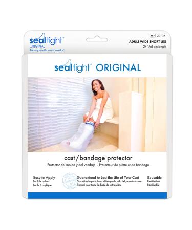 Seal Tight ORIGINAL Cast and Bandage Protector Best Watertight Protection Adult Short Leg Wide by Brownmed - Buy Online on GoSupps.com