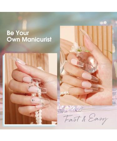 ROSALIND Clear Acrylic Poly Extension Gel Poly Nail Gel for Nail Art Decoration Nail Thickening Extension Easy to DIY at Home Need UV Lamp - Buy Online on GoSupps.com