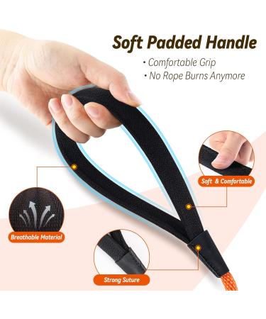 Lynxking Reflective Dog Leash - 15m Training Line with Carabiner Hook for Small Medium & Large Dogs - Durable Nylon Rope in Orange - Buy Online on GoSupps.com