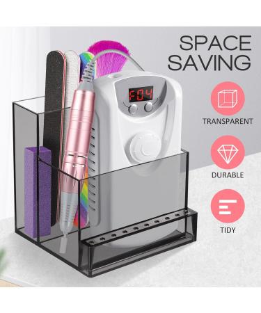 minkissy Nail Drill Machine Storage Box Nail Drill Bits Holder Grinding Bit Organizer Plastic Holder for Nail Drill Bit - Buy Online on GoSupps.com