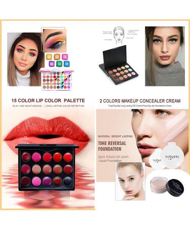 BrilliantDay 27PCS Professional Makeup Set - All-in-One Cosmetic Kit for Girls & Women - Compact and Lightweight Design - Eyeshadows, Highlighter, Lipstick, Blush, and Brushes Included - Travel Friendly (#5) - Buy Online on GoSupps.com