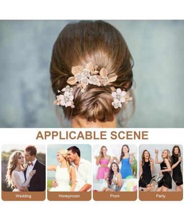 minkissy 1 Set Flower Headpieces Wedding Bride Hair Pin Hair Comb Bridal Hair Accessories for Women Girls - Buy Online on GoSupps.com