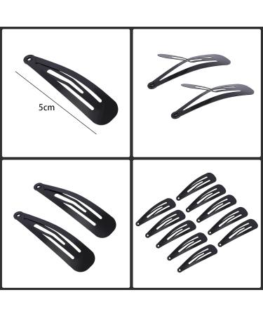50 Pieces Black Hair Clips - 5cm Metal Hair Accessories for Girls & Children - Perfect for Every Hairstyle - Buy Online on GoSupps.com