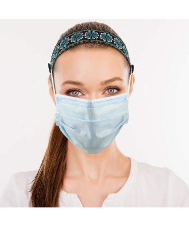 6 Pack Nurse Headbands with Buttons | Non-slip Velvet-lined Hairband | Adjustable Boho Yoga Headband - Buy Online on GoSupps.com