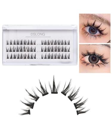 DSLONG Manga Lash Individual Cluster Lashes Extension Kit - Natural Look 3D Cosplay Eyelash Extensions (A02) - Buy Online on GoSupps.com
