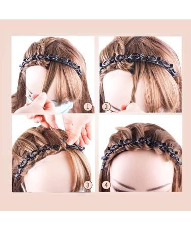 Voarge Hair Braid Tool - 2 Pack Headband with Brackets for Elegant Hairstyles - Stylish Hair Accessories for Women and Girls (Black & Brown) - Buy Online on GoSupps.com