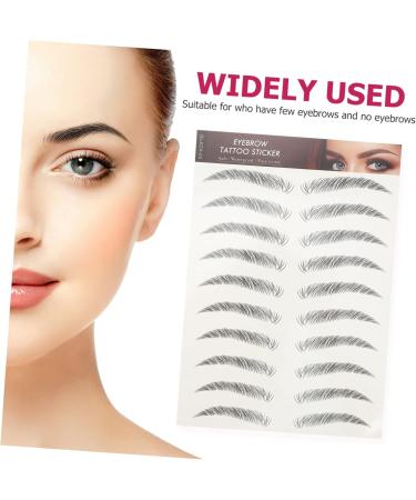 Beavorty 36 pcs eyebrow stickers waterproof stickers imitation ecological Eyebrow Tattoos Stickers post 3d 1 count (Pack of 1) Blackx3pcs - Buy Online on GoSupps.com