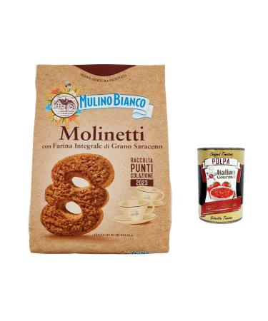 Italian Gourmet E.R. Mulino Bianco Molinetti Biscuits Set of 3 sanded biscuits with whole flour and buckwheat 800 g + pulp 400 g
