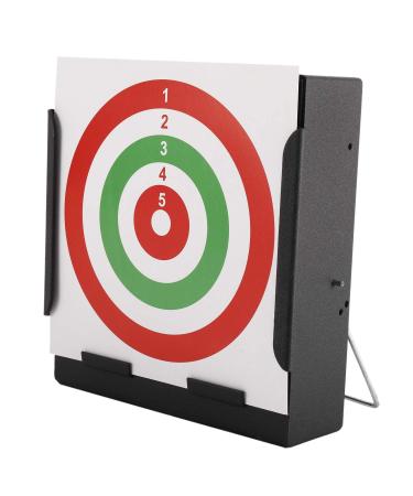 Metal Box BB Trap Target with 20 Shooting Paper Targets, Airsoft Pellet Trap Catcher, Mini BB Gun Target for Shooting Practice and Air Soft Gun Training (Red)