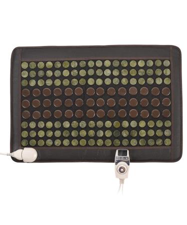TOPQSC Far Infrared Heating Pad  Jade and Tourmaline Stones with Temperature Control.Infrared Hot Therapy  Fast Pai/n Relief Use for Home Office.21  x31  Portable Size.