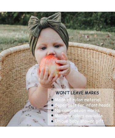 8PCS Baby Nylon Headbands Hair Bows for Baby Girls | Newborn to 12 Months - Buy Online on GoSupps.com