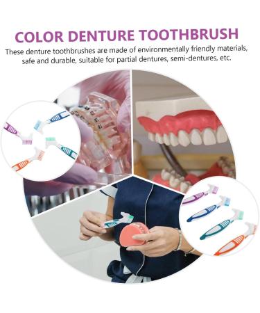 HAPINARY 4pcs Denture Toothbrushes - Double Head PP Material for Effective Cleaning | Buy Internationally - Buy Online on GoSupps.com
