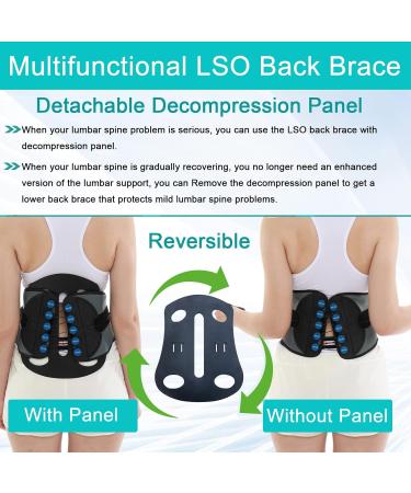 LSO Back Brace for Sciatica Pain Relief | Removable Decompression Panel & Pulley System | Large Size for Disc Injury & Post-Surgery Support - Buy Online on GoSupps.com