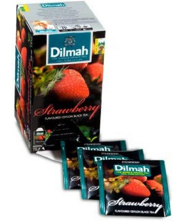  Dilmah Ceylon black tea with strawberry flavor - 20 tea bags - Sri Lankan Ceylon Strawberry Dilmah Tea - Buy Online on GoSupps.com