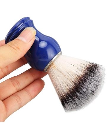 Handmade Blue Shaving Brush for Men | Soft Nylon Mustache Cleaning Brush | Best Beauty Salon Shaving Tool - Buy Online on GoSupps.com