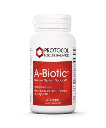 Protocol A-Biotic - Immune Support - Garlic Elderberry Rosemary Olive Leaf - 60 Softgels
