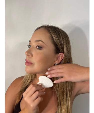 Well Concept Gua Sha White Jade Stone Facial Massager - Premium Skincare Tool for Radiant Skin - Buy Online on GoSupps.com