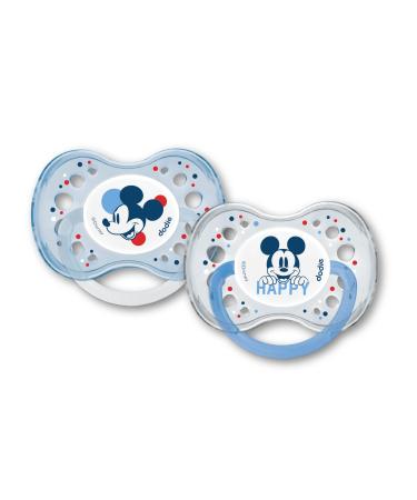 Dodie set of 2 pacifiers anatomical +18 months BPA-free robust Mickey