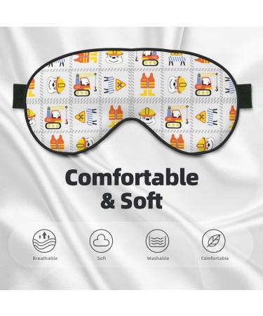 Construction Equipment Worker Eye Mask Soft Sleep Mask with Elastic Strap for Travel & Night Sleep - Buy Online on GoSupps.com